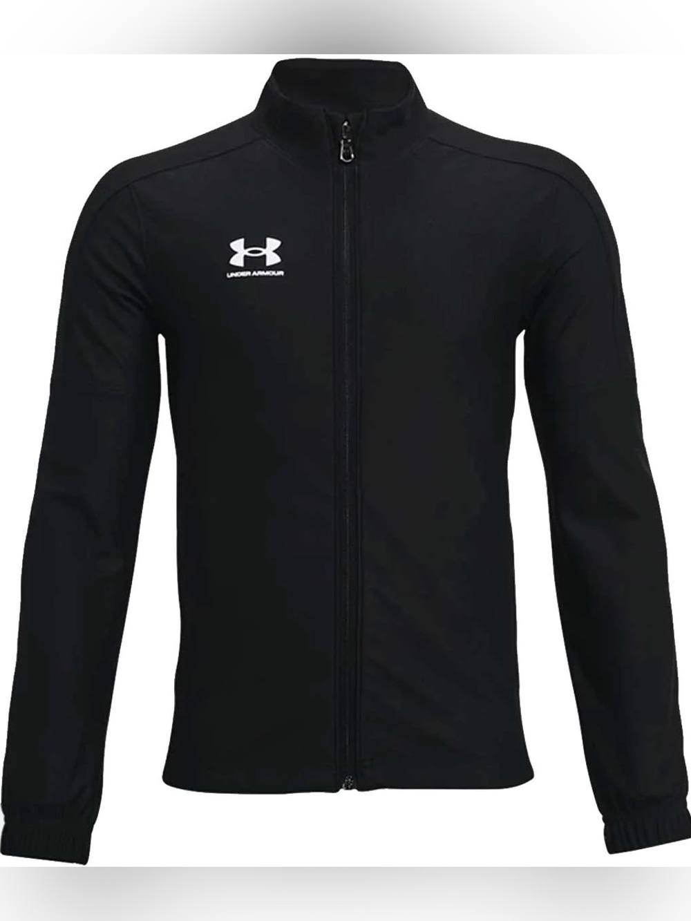 Under Armour UA Black Challenger Track Training Soccer Jacket Size L Large EUC